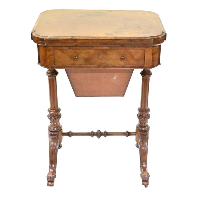 Victorian Games Table Chess Draughts Walnut For Sale