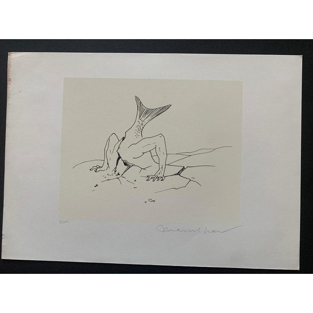 Lithograph with limited edition of 100 by surrealist artist Marcel Jean 1960 The work measures 33x47 and is in very good...