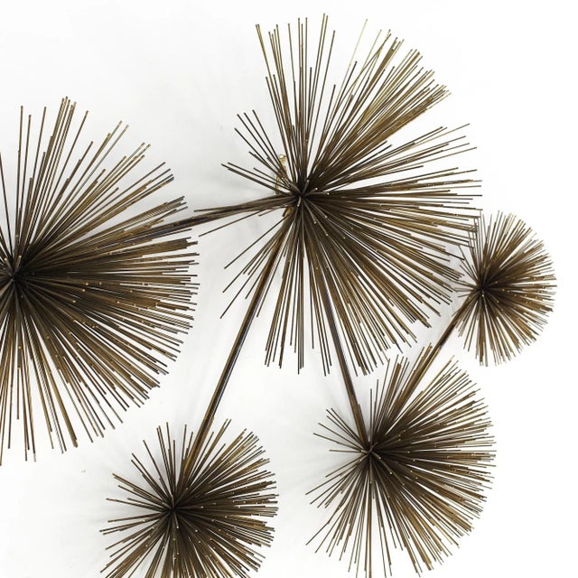 Mid 20th Century Curtis Jere Mid Century Brass Wall Urchin For Sale - Image 5 of 6