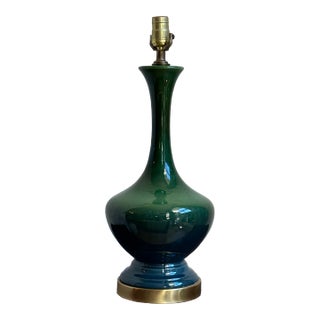 Mid-Century Modern Drip Glaze Table Lamp For Sale