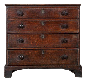 Antique English Oak Chest Drawers, 1780