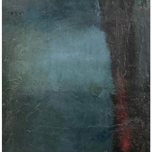 “At the Corner of the Earth” 1960 Vintage Abstract Painting by Bob Witz For Sale In Providence - Image 6 of 12
