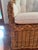 1960s Vintage Cottage Wicker Braided Rattan Arm Chairs With New Upholstery - Set of 2 For Sale In Seattle - Image 6 of 10