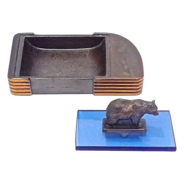 Art Deco Vintage Art Deco Bronze & Copper Bear Box For Sale - Image 3 of 4