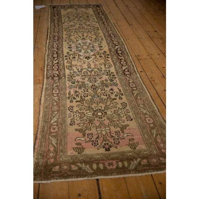Vintage Distressed Bibikabad Rug Runner - 2'9" x 10'3" For Sale - Image 9 of 11