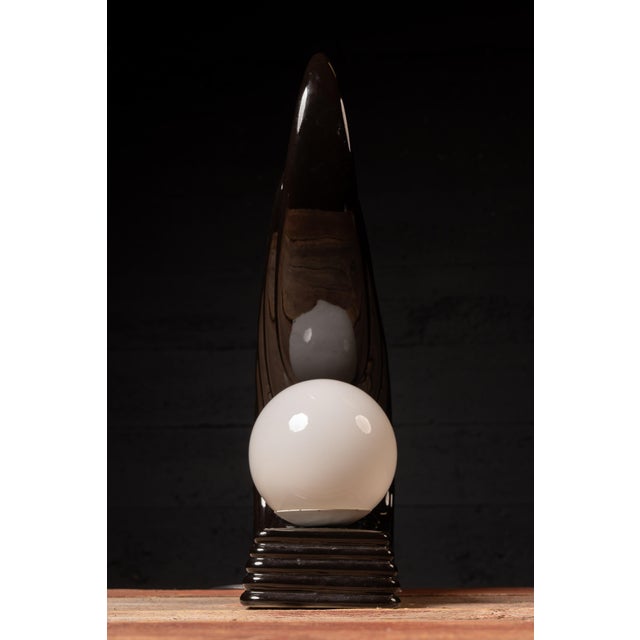 1980s 1980s Art Deco Revival Wing-Form Table Lamp For Sale - Image 5 of 7