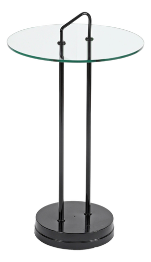 Side Table in Metal with Crystal and Carrara Marble by Magistretti, Italy, 1970s