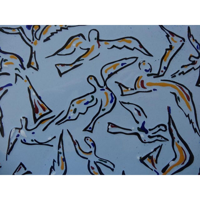 Salvador DALI (1904-1989) (after) The night of the birds Glazed ceramic, signed One of the 6 ceramics designed by the...