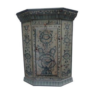 Corner Cabinet Hanging Swedish Original Painted For Sale