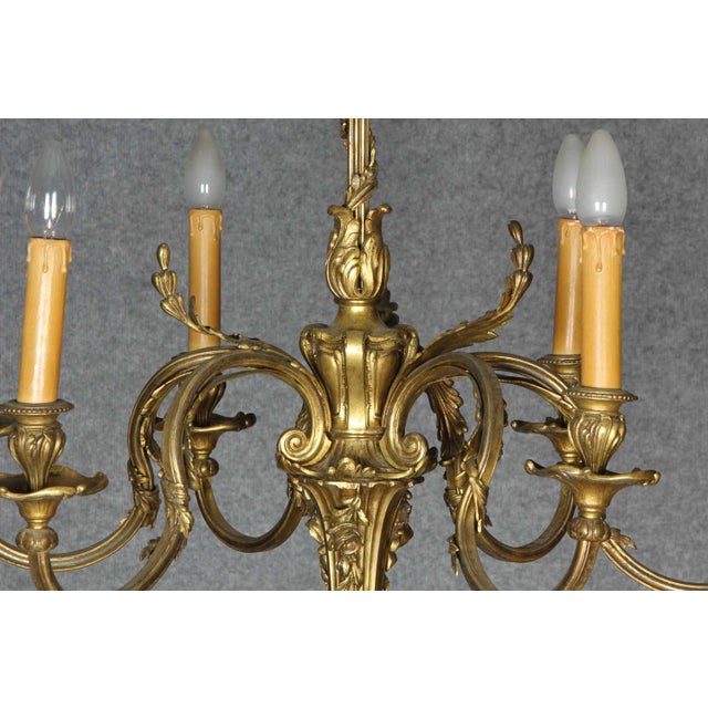 Antique Gilded Bronze Ceiling Lamp, 1900s-1930s For Sale - Image 14 of 16