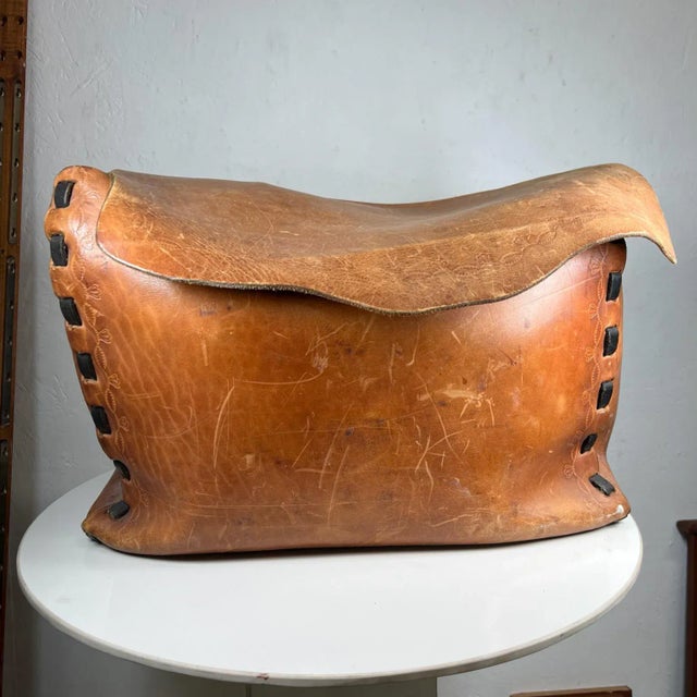 1970s Vintage Leather Satchel Saddle Bag For Sale - Image 13 of 13