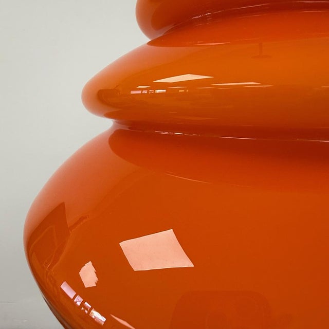 Orange Space Age Orange Glass Mushroom Pendant from Peill & Putzler, 1970s For Sale - Image 8 of 11