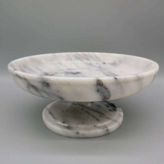 Late 20th Century Vintage Marble Pedestal Compote For Sale - Image 5 of 8