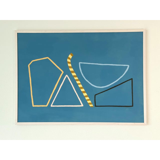 Amanda Andersen, Wireframe Blue Candy, 2020, Gouache & Acrylic on Paper For Sale - Image 3 of 10