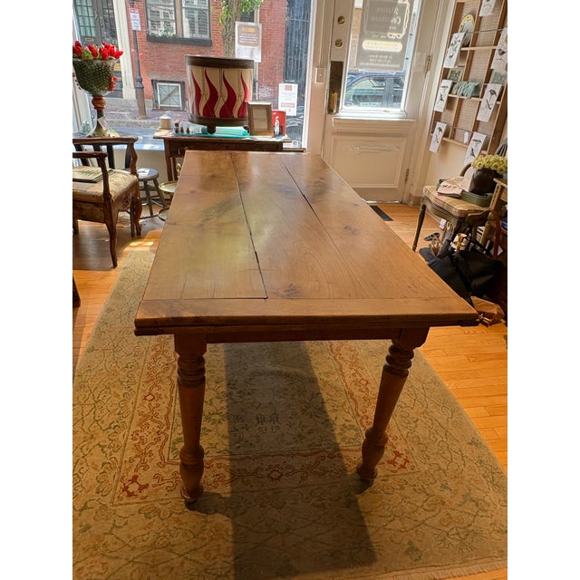 19th Century Antique Maple Farmhouse Table For Sale In Boston - Image 6 of 11