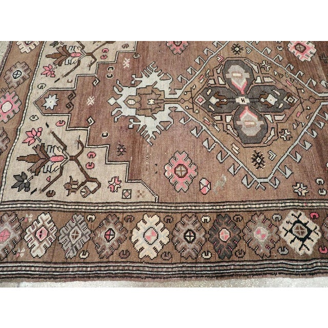 Mid 20th Century Mid-20th Century Handmade Turkish Anatolian Tribal Room Size Carpet For Sale - Image 5 of 8