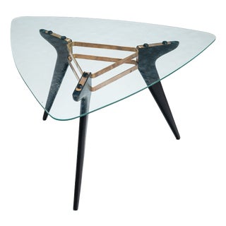 Triangular Coffee Table in the style of Alfred Hendrickx, 1960s For Sale