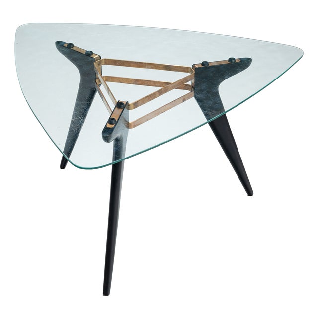 Triangular Coffee Table in the style of Alfred Hendrickx, 1960s For Sale