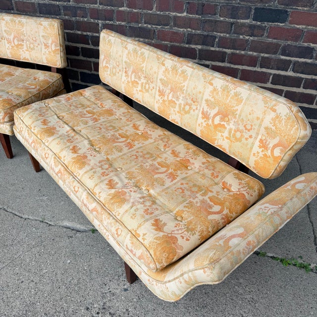 Mid 20th Century Rare Early Edward Wormley for Dunbar Two-Piece Gondola Sectional Sofa For Sale - Image 5 of 12