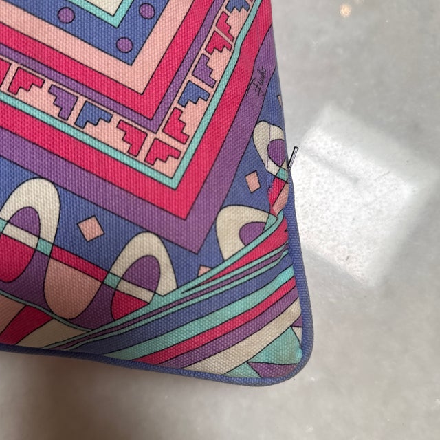 Lavender Emilio Pucci Kaleidoscope Throw Pillow For Sale - Image 8 of 12