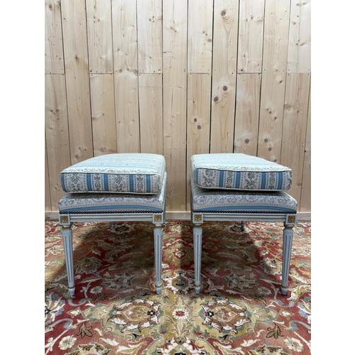 Louis XVI Benches, Set of 2 For Sale - Image 5 of 8