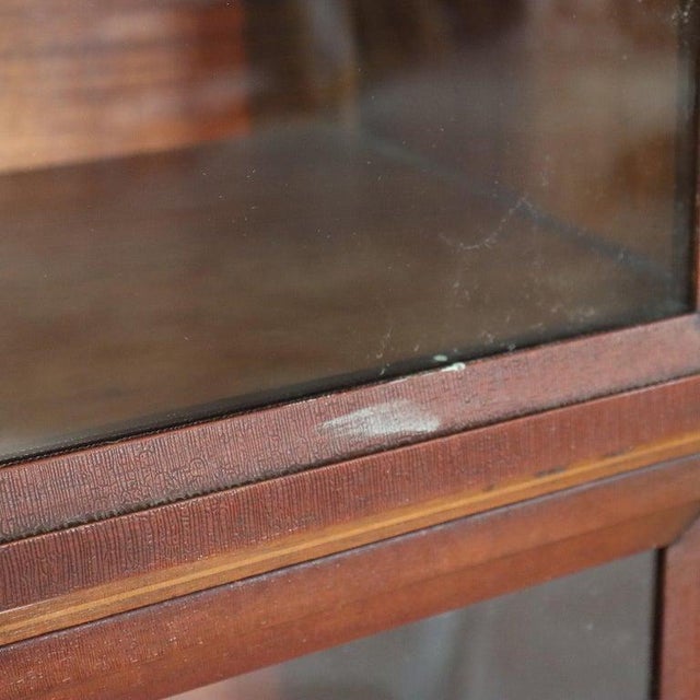 Arts & Crafts Macey Satinwood Banded Mahogany Barrister Bookcase C1920 Measures - 59.25"H x 30.75"W x 13.5"D A classic...