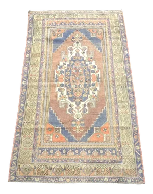Vintage Bohemian Faded Turkish Area Rug