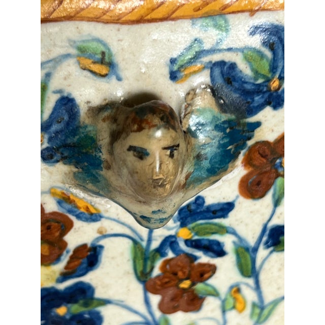 Late 19th Century Antique Made in Italy Bottle With Cherubian Handles For Sale - Image 5 of 11