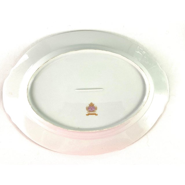 Art Nouveau 1940s Regal China “ Cynthia” Serving Bowl With Under Plate For Sale - Image 3 of 8