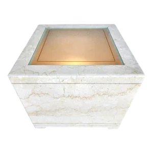 Marble Side Center Table Vintage Lighted Custom Made
