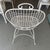 Mid 20th Century Mid 20th Century Painted White Ornate Metal Garden Chairs Set of 2 For Sale - Image 5 of 12