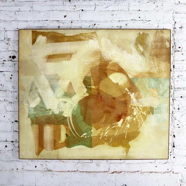 Mixed Media Abstract 2d Art Piece Where No Sea Runs by Richard Slimon Spring 1962 For Sale - Image 13 of 13