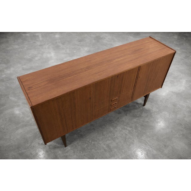Mid-Century Scandinavian Modern Teak Sideboard with Drawers, 1960s For Sale - Image 17 of 18