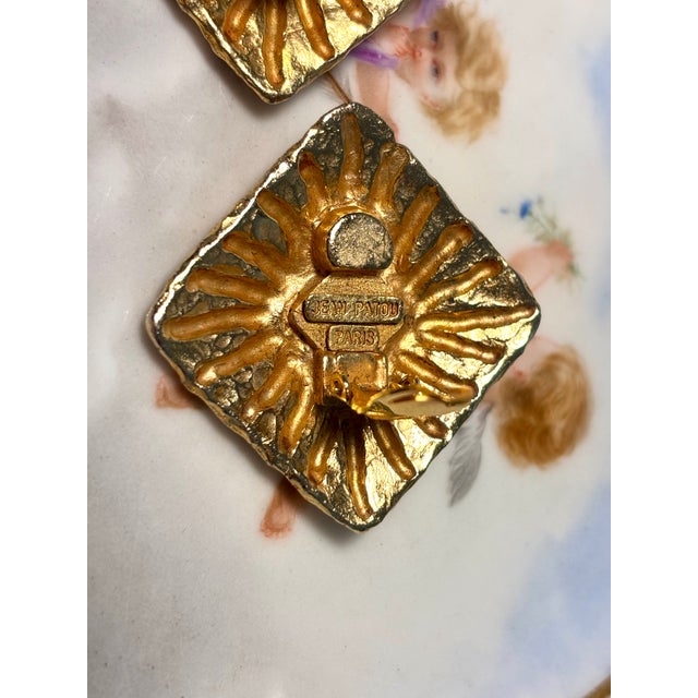 1980s Vintage Earrings Clips by Jean Patou, 1980s, Set of 2 For Sale - Image 5 of 13