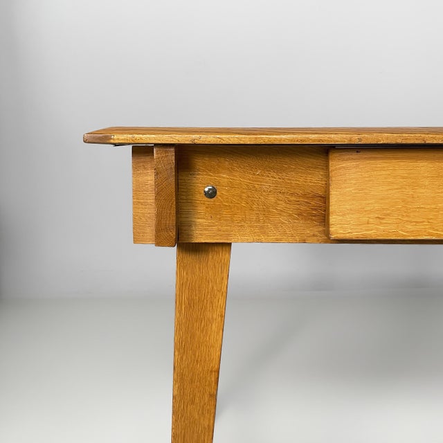 Mid-Century Modern Italian Desk in Blue Laminate and Wood, 1960s For Sale - Image 6 of 18