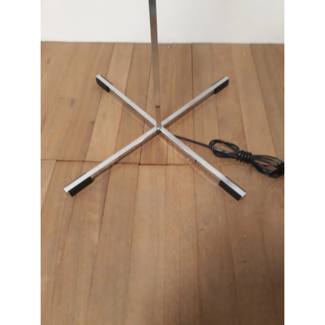 Modern Vintage Chrome Floor Lamp For Sale - Image 3 of 12
