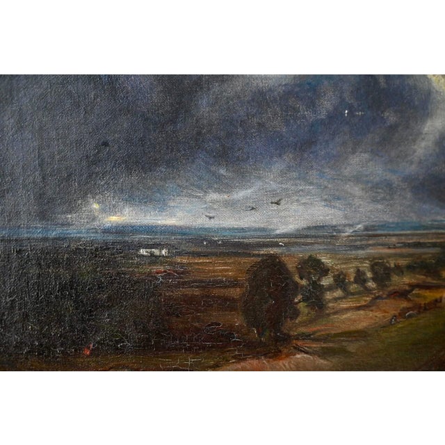 Romantic Landscape, 1920s, Oil Painting on Canvas, Framed For Sale - Image 9 of 11