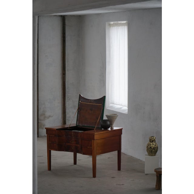 Antique Danish Writing Desk in Mahogany, 1890s For Sale - Image 3 of 18