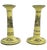 Vintage Italian Mottahedeh Transferware Criel Candlestick Holders - a Pair For Sale In Houston - Image 6 of 9
