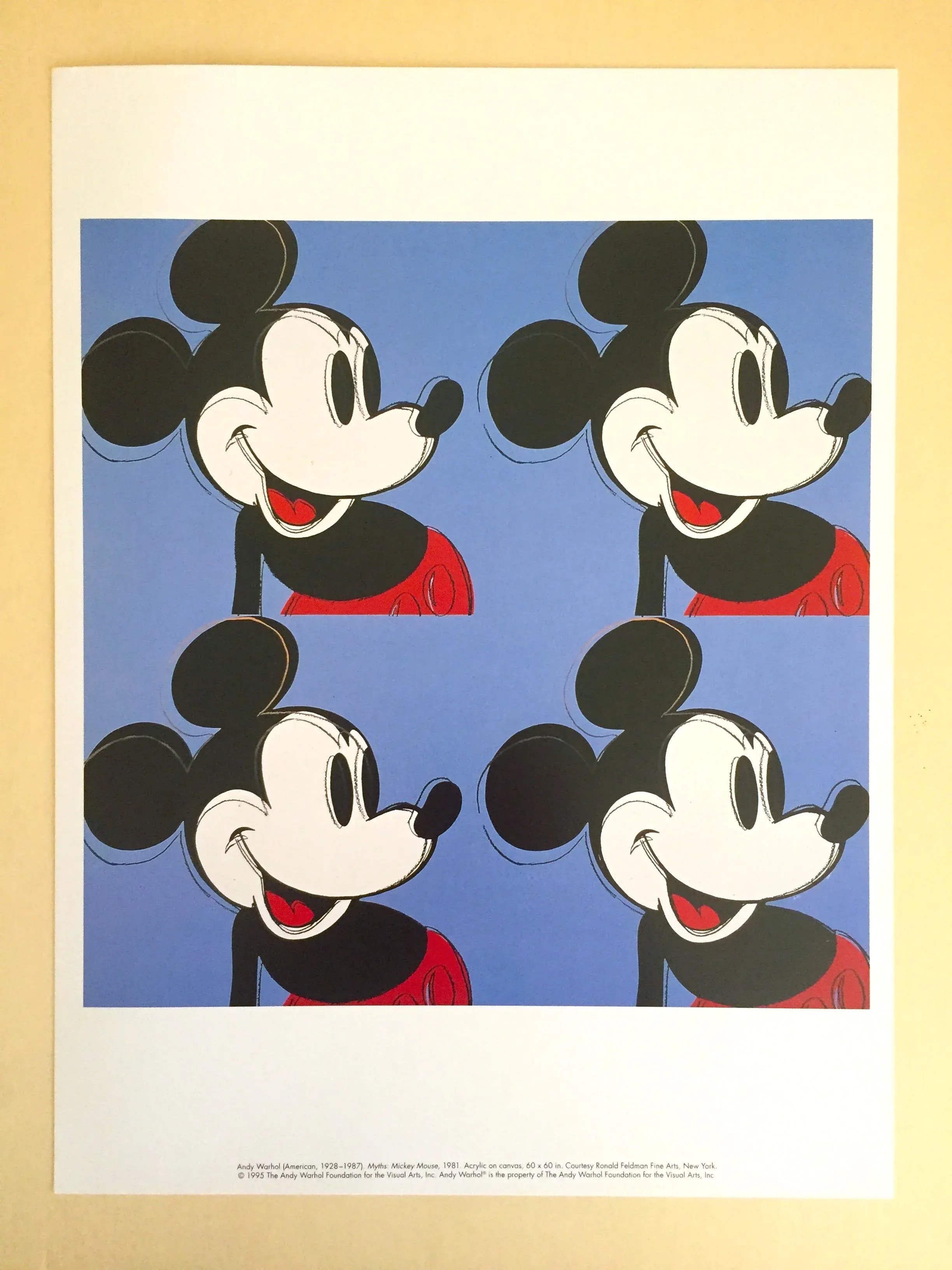 Andy Warhol Foundation Vintage 1995 Lithograph Print Pop Art