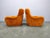 Space Age Italian Lounge Chairs in Orange Upholstery, 1970s, Set of 2 For Sale - Image 4 of 18