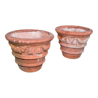 Pair of Vintage Patio Jardiniere, English, Terracotta, Veranda Planter Pot, 1960 For Sale