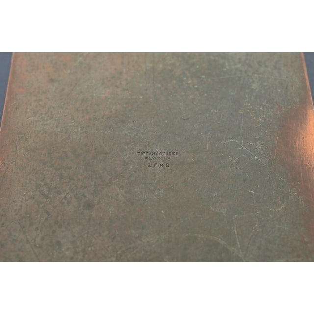 Tiffany Studios New York Zodiac Bronze Notepad Holder For Sale - Image 9 of 12
