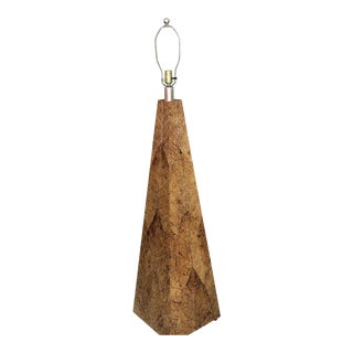 Obelisk Floor Lamp Made With Organic Natural Banana Leaf C.1970 For Sale