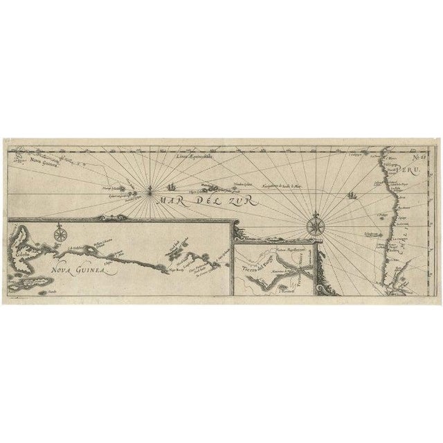 17th Century Antique Map of the South Sea, 1621 For Sale - Image 5 of 5