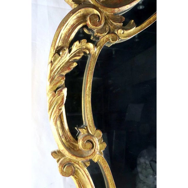 19th C. Louis XV Style Gilt Wood Mirror For Sale In West Palm - Image 6 of 6