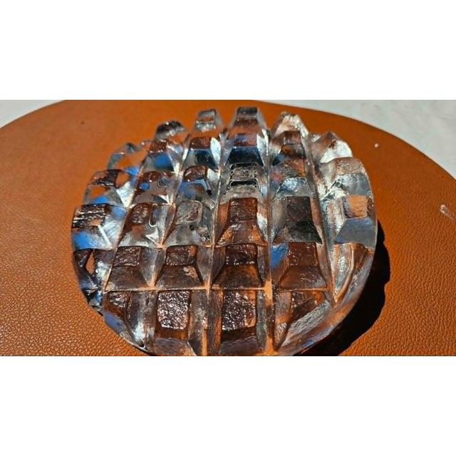 White Handmade Ice Glass Bowl from Magnor, Norway, 1970s For Sale - Image 8 of 10