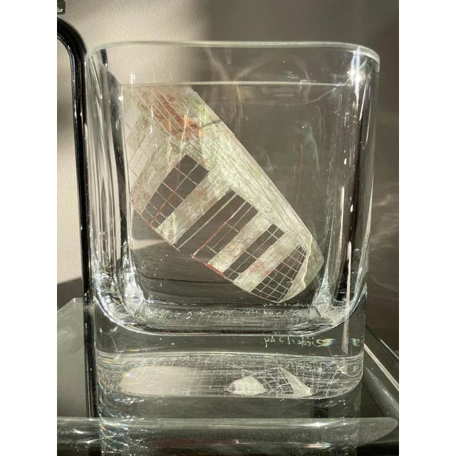 1940s Mid-Century Crystal Vase by Anatole Riecke, 1944 For Sale - Image 5 of 11