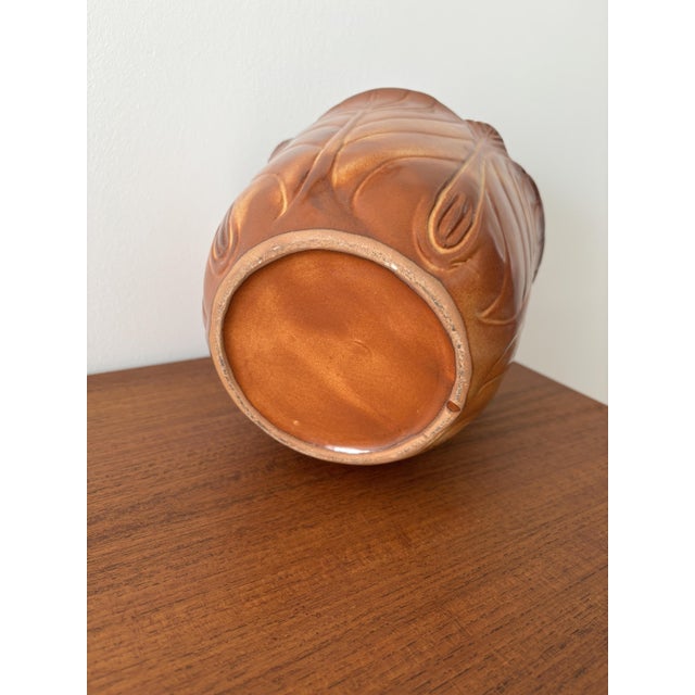 Vintage Handmade Ceramic Flower and Leaf-Shaped Planter, France, 1970s For Sale - Image 3 of 8