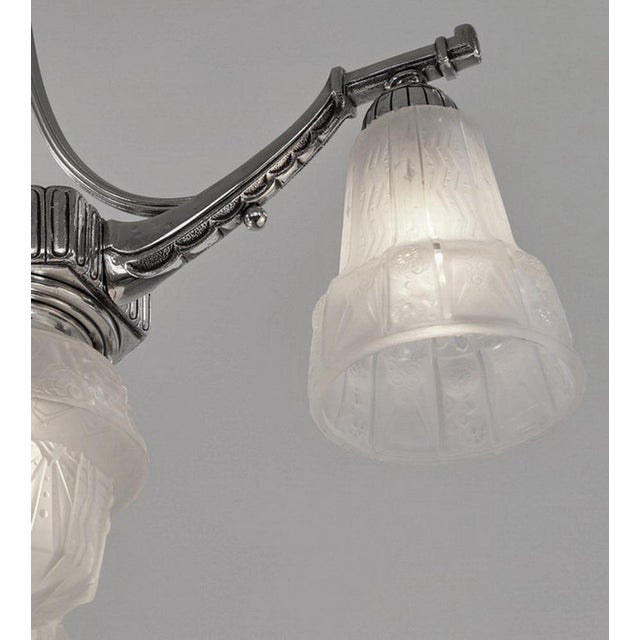 Muller Frères French Art Deco Chandelier by Muller Freres 1920s France For Sale - Image 4 of 10